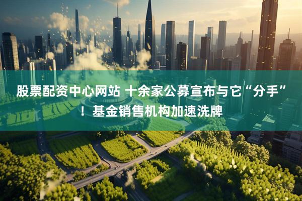 股票配资中心网站 十余家公募宣布与它“分手”！基金销售机构加速洗牌